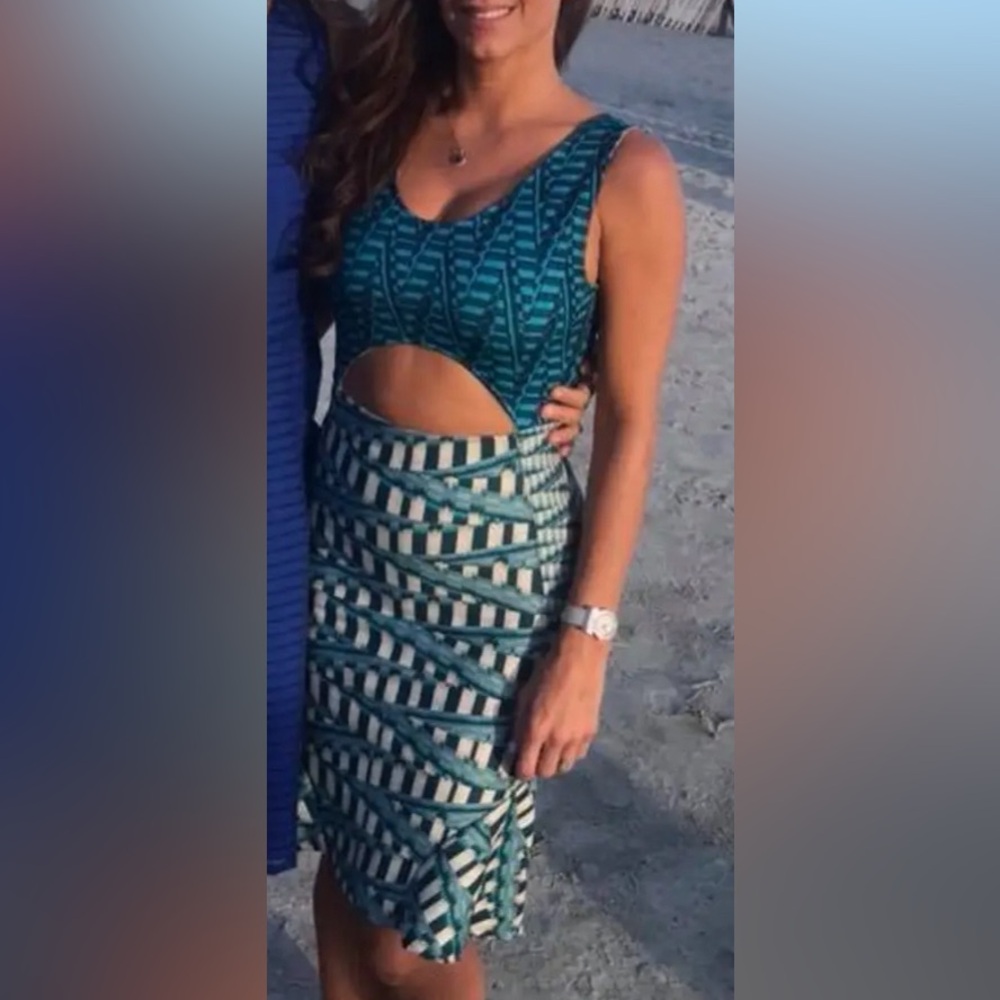 RONNY KOBO Teal Blue Mermaid Cocktail Dress - SZ Small